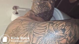 Aussie enema with a douche