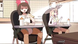 selene and lilie pooping diapers