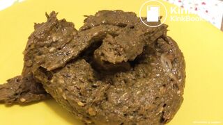 Hot girl shitting on plate - video 20
