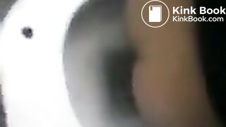 Girl pooping on public toilet - video 8