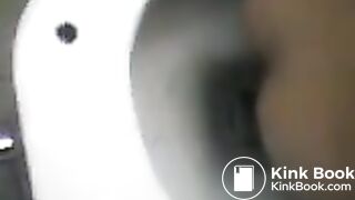 Girl pooping on public toilet - video 8