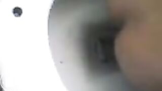Girl pooping on public toilet - video 8