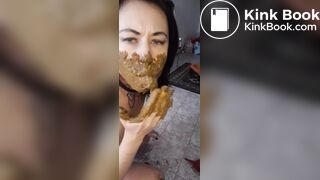 One of my favorite scat girl shitting and smearing - video 3