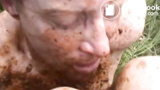 Gorgeous Brunette Woman Shits In Mans Mouth