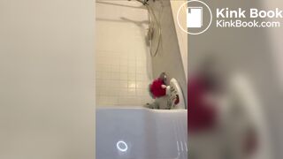 Big ass ebony tub shit