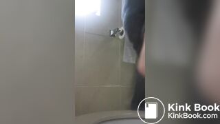 Girl has diarrhea accident in toilet