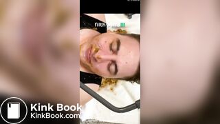 Mistress shitting in slave mouth - video 9