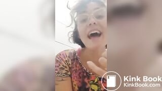 Brazilian girl pooping in toilet - video 2