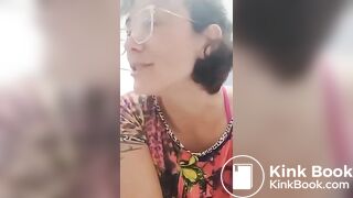 Brazilian girl pooping in toilet - video 2