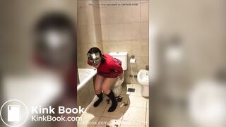 CWD shits in diaper in bathroom and shows it.