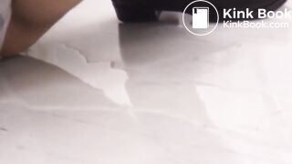 Schoolgirl pisses in her panties