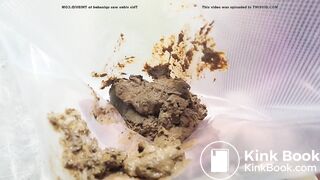 Hot girl shitting in bag - video 2