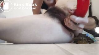 Pink and black Latina anal fuck and prolapse