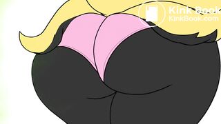 Braixen using the bathroom