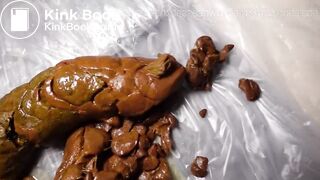 Ebony poop and dirty anal
