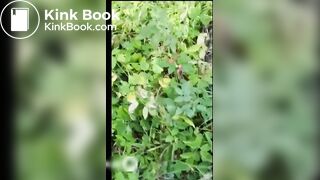 Cooked shit eating in the forest