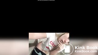 Sexy babe pooping on toilet - video 2