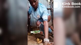 ebony eat scat