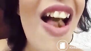 Hot girl shitting and eating it - video 2