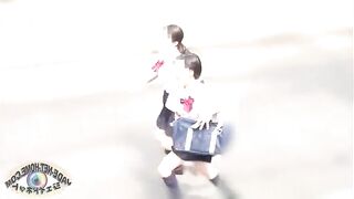 School girls can't stop peeing their panties