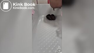 Indian girl poo on her slippers