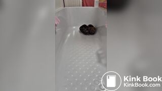 Indian girl poo on her slippers