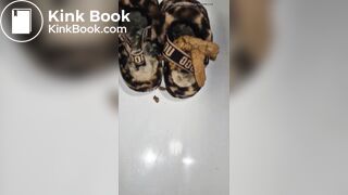 Indian girl poo on her slippers