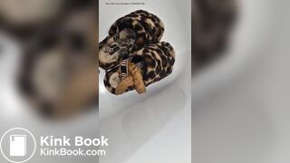 Indian girl poo on her slippers