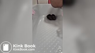 Indian girl poo on her slippers