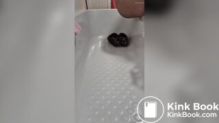 Indian girl poo on her slippers