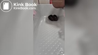 Indian girl poo on her slippers