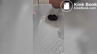 Indian girl poo on her slippers