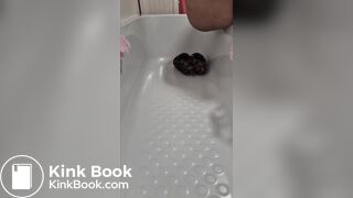 Indian girl poo on her slippers