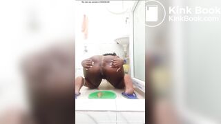 Ebony shitting - video 59