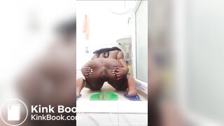 Ebony shitting - video 59