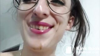Hot girl shitting on webcam