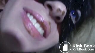 Hot girl shitting and licking it
