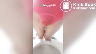 knickers mess over toilet