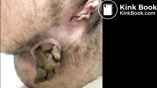 Very Hairy Lady Poop and Fart