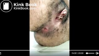 Very Hairy Lady Poop and Fart