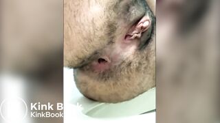 Very Hairy Lady Poop and Fart