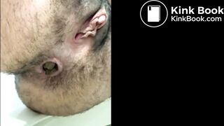 Very Hairy Lady Poop and Fart