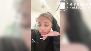 Black girl plops on tik tock