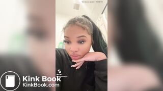 Black girl plops on tik tock