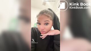 Black girl plops on tik tock