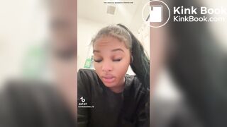 Black girl plops on tik tock