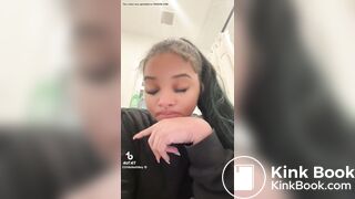 Black girl plops on tik tock