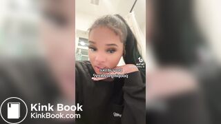 Black girl plops on tik tock