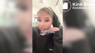 Black girl plops on tik tock