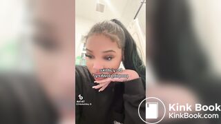 Black girl plops on tik tock